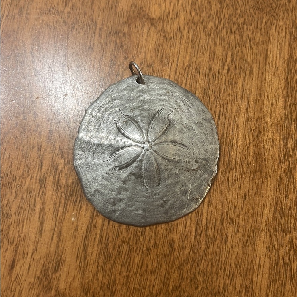 International pewter sand dollar Pendant